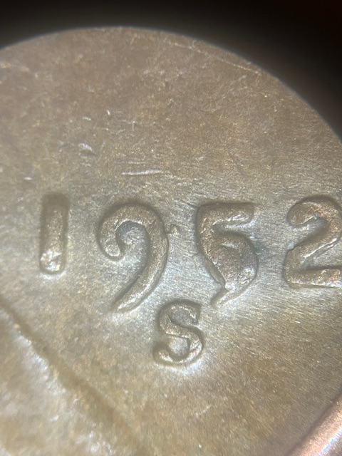 Lincoln-Wheat-Cent-1952-S-Die-Chip-On-5
